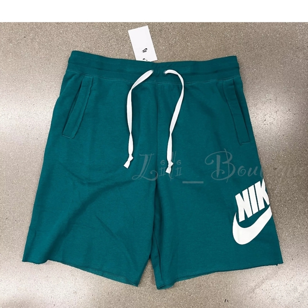 Nike Mens Sportswear Alumni French Terry Shorts Pine Green